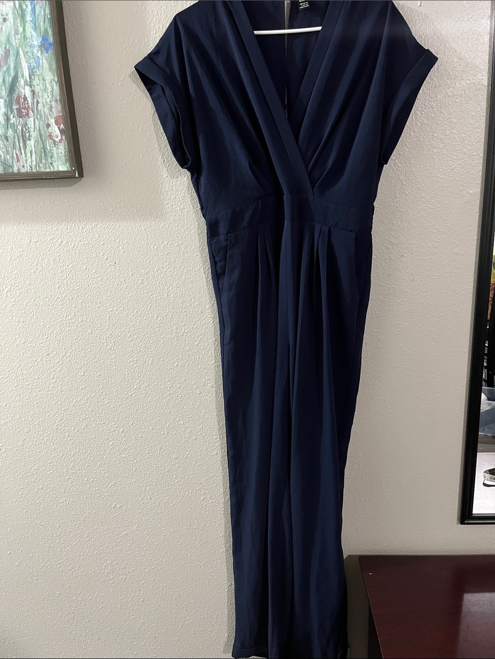 SHEIN Navy Wrap-Style Maxi Dress - Picture 4 of 14